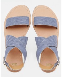 Sandali in pelle azzurri di Asos