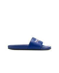 Sandali in pelle blu scuro di Balenciaga