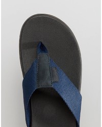 Sandali in pelle blu scuro di Dr. Martens
