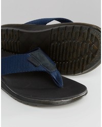 Sandali in pelle blu scuro di Dr. Martens