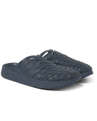 Sandali in pelle blu scuro di Malibu