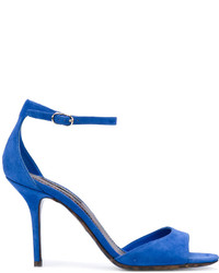 Sandali in pelle blu di Dolce & Gabbana