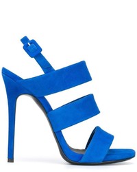 Sandali in pelle blu di Giuseppe Zanotti Design