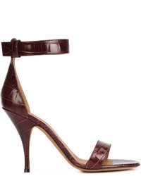Sandali in pelle bordeaux di Givenchy