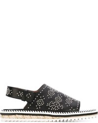 Sandali in pelle con borchie neri di Givenchy