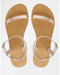 Sandali in pelle dorati di Asos