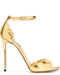Sandali in pelle dorati di Dolce & Gabbana