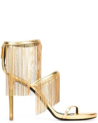 Sandali in pelle dorati di Roberto Cavalli