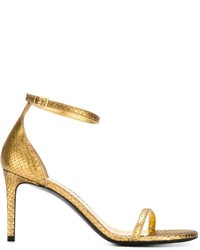 Sandali in pelle dorati di Saint Laurent