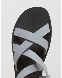 Sandali in pelle grigi di Asos