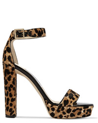 Sandali in pelle leopardati