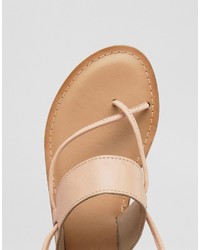 Sandali in pelle marrone chiaro di Asos