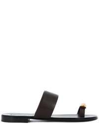Sandali in pelle marrone scuro di Giuseppe Zanotti Design