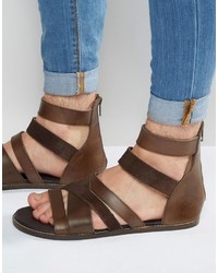 Sandali in pelle marroni di Asos