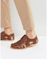 Sandali in pelle marroni di Zign Shoes