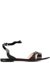 Sandali in pelle neri di Antonio Marras