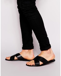 Sandali in pelle neri di Asos