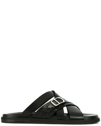 Sandali in pelle neri di Christian Dior