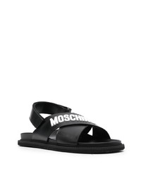 Sandali in pelle neri di Moschino