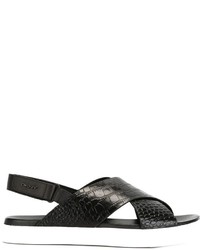 Sandali in pelle neri di DKNY
