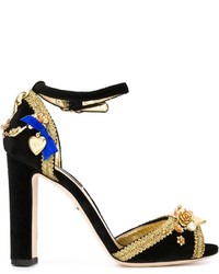 Sandali in pelle neri di Dolce & Gabbana