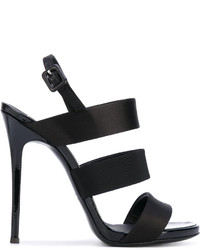 Sandali in pelle neri di Giuseppe Zanotti Design