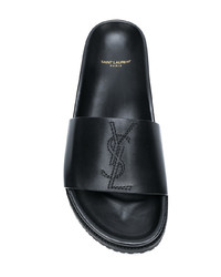 Sandali in pelle neri di Saint Laurent