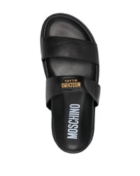 Sandali in pelle neri di Moschino