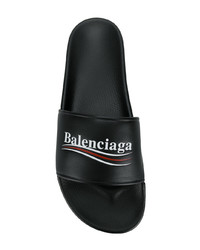 Sandali in pelle neri di Balenciaga