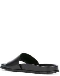 Sandali in pelle neri di Saint Laurent