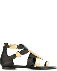 Sandali in pelle neri di Pierre Hardy