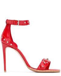 Sandali in pelle rossi di Alexander McQueen