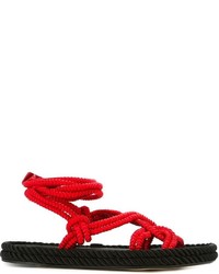 Sandali in pelle rossi di Etoile Isabel Marant