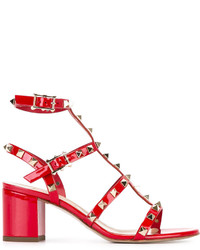 Sandali in pelle rossi di Valentino Garavani