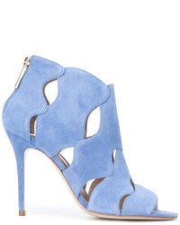 Sandali in pelle scamosciata azzurri di Aperlaï