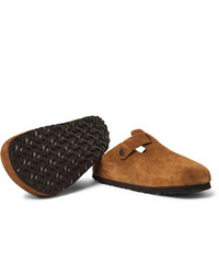 Sandali in pelle scamosciata marrone chiaro di Birkenstock