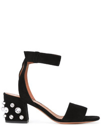 Sandali in pelle scamosciata neri di Givenchy