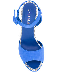 Sandali in pelle scamosciata pesanti blu di Le Silla
