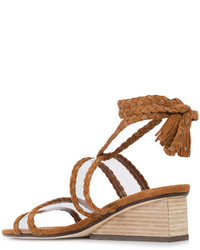 Sandali in pelle scamosciata terracotta di Ritch Erani NYFC