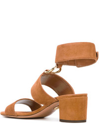 Sandali in pelle scamosciata terracotta di Aquazzura