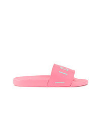 Sandali in pelle stampati rosa
