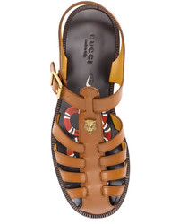 Sandali in pelle terracotta di Gucci