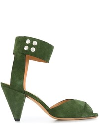 Sandali in pelle verde oliva di Etoile Isabel Marant