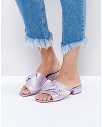 Sandali in pelle viola chiaro di Asos