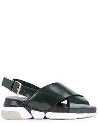 Sandali pesanti verde scuro di CLANE