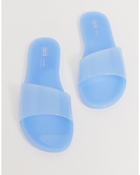 Sandali piatti di gomma azzurri di ASOS DESIGN