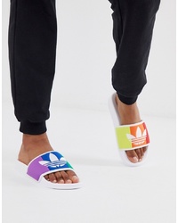 Sandali piatti di gomma multicolori di adidas Originals