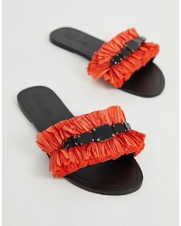 Sandali piatti di tela arancioni di ASOS DESIGN