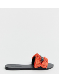 Sandali piatti di tela arancioni di ASOS DESIGN