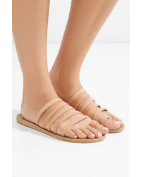 Sandali piatti in pelle marrone chiaro di Ancient Greek Sandals